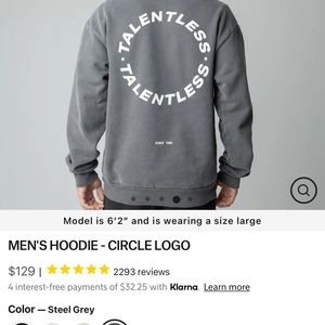 *Like New* XL TALENTLESS Grey Heavy Hoodie